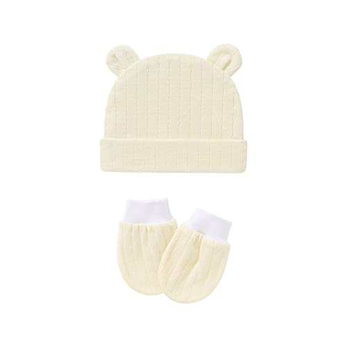 3 Pack Newborn Hospital Hat Cute Bear Ears Cotton Hat2