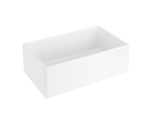 Signature Hardware 953910-30 Rowena 30" Farmhouse Single Basin Fireclay Kitchen Sink - White by Signature Hardware - Image 4