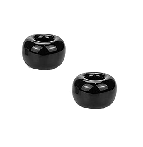 Lokusel Keramik Zahnbürstenhalter Schwarz, 2 Stück