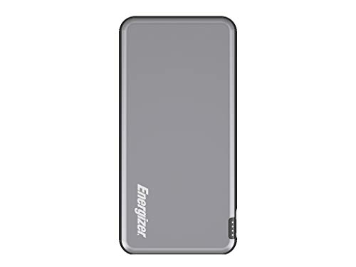 Energizer UE10046 10000mAh, Lithium Polymer Power Bank with Sleek Design,10W Fast Charging-Silver