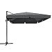 Produktbild TecTake 800661 XXL Aluminium Ampelschirm, höhenverstellbar, neigbar, UV-Schutz 50+, 372 x 300 x 273 cm - Diverse Farben - (Grau | Nr. 402994)