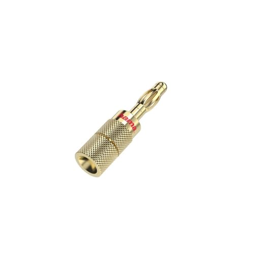 Fiche banane mâle pour adaptateur enceinte audio Hama | Pack de 4 pcs