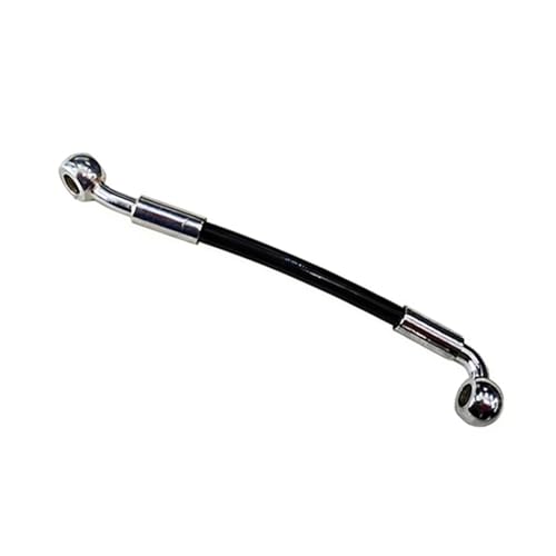 Línea de freno de acero inoxidable trenzado de 60cm con terminales banjo de 28 a 90 grados