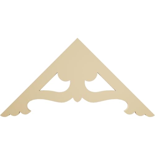36"W x 18"H x 1 1/2"P (12/12) Pitch Cornelia Signature Urethane Gable Pediment, Primed Tan