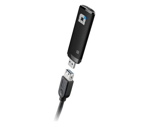 D-Link WiFi USB Adapter AC1200 Mini Wireless Internet Dual Band 3.0 Wi-Fi Netowrk Desktop Laptop (DWA-182),Black