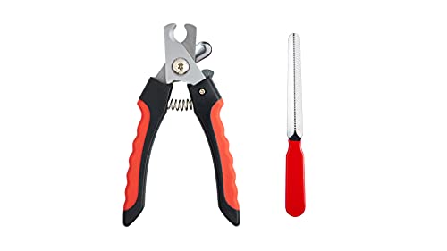 Petting Town Large Dog Nail Clippers for Medium and Large Sized Dogs (above 10Kgs)-Nail Clipper for Dogs with Nail File, Made of Professional Stainless Steel, Safe and Easy to Use (15.5 cm-6.1 inches)