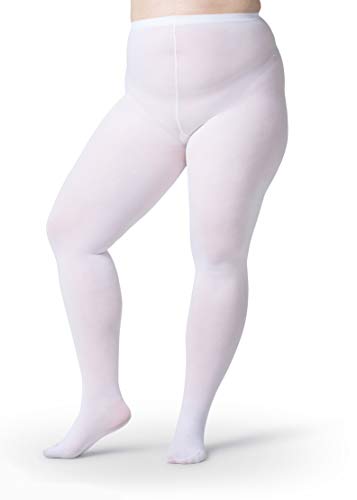 Image of Silky Toes Plus Size Tights for Women | 60D Soft Opaque Comfort Fit Pantyhose | Black or Colored 1-2 pairs | 1X-8X