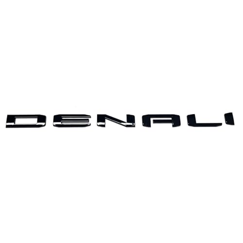 Image of 4Pcs Kit 19-22 Sierra Denali Letters Emblems 3D Badge Nameplate Decal Sticker 1500 HD 2500 HD 3500 hd AT4 Replacement for Sierra Denali (Gloss Black)