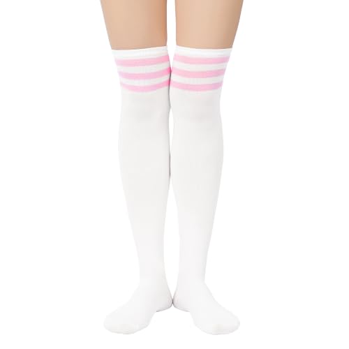 Image of Azue Women Non Slip Thigh High Socks Fashion Tube Stockings above Knee Cosplay Socks