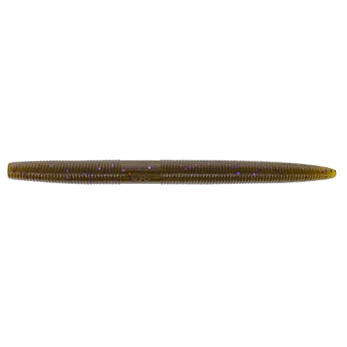 YAMAMOTO BAITS SENKO 6" / paquet de 5 / courge verte avec paillettes pourpres et cuivre