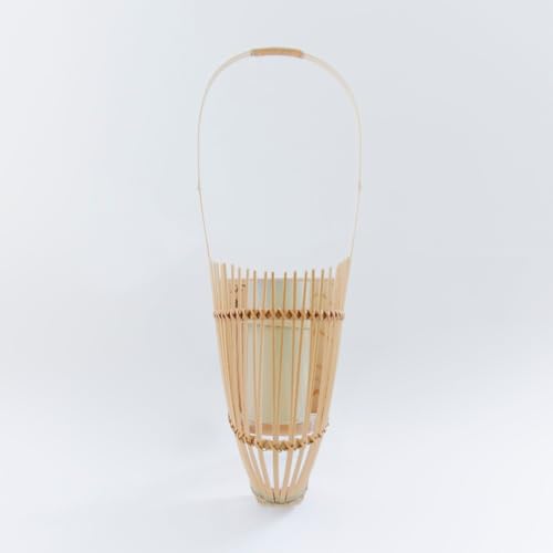 高知県仁淀川町産 淡竹使用 竹細工花器 筏|壁掛けタイプ 伝統工芸 手作り 花瓶 フラワーベース 和モダン インテリア おしゃれ 国産竹工芸品 自然素材 ラタン(籐) クロス綴じ 美しいデザイン 生け花 アレンジメント 和室 洋室 リビング ギフト 贈答品