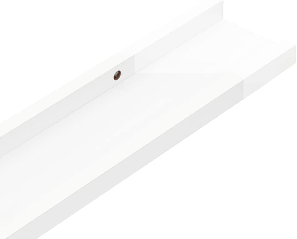 vidaXL Wall Shelf Set of 4 High Gloss White MDF Medium Wall mounting