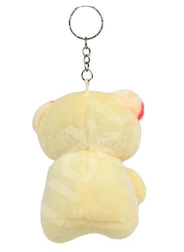 Image of Tickles Cute Teddy Bear Holding Heart inchLOVE inch Soft Plush Charm Bag Keychain