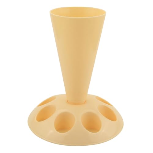 TOPPERFUN soporte para manga pastelera bolsas vaso soporte manga pastelera tubería de crema organizador puntas de la manga pastelera consejos de repostería el plastico Yellow