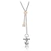SAGA GIOIELLI® COLLANA CHIAMA ANGELI GRAVIDANZA CIUCCIO SALISCENDI LUNGHEZZA REGOLABILE CHARM BAMBINA ROSE'