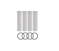 IPW Industries Inc., 4-Pack Pelican PC-40 Whole House Water Filter Replacement - 5 Micron Sediment Filters with O-Rings for Efficient Water Filtration