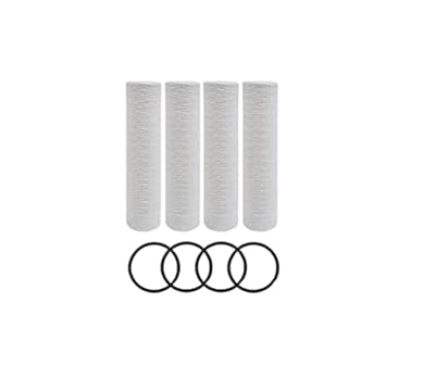 IPW Industries Inc., 4-Pack Pelican PC-40 Whole House Water Filter Replacement - 5 Micron Sediment Filters with O-Rings for Efficient Water Filtration