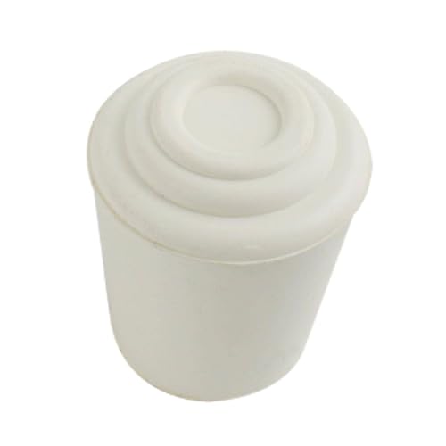 Image of SoftTouch 4441395N 5 /8 Inch Rubber Folding Metal Chair Leg Cap Replacement, 5 /8 inch, White, 4 Count