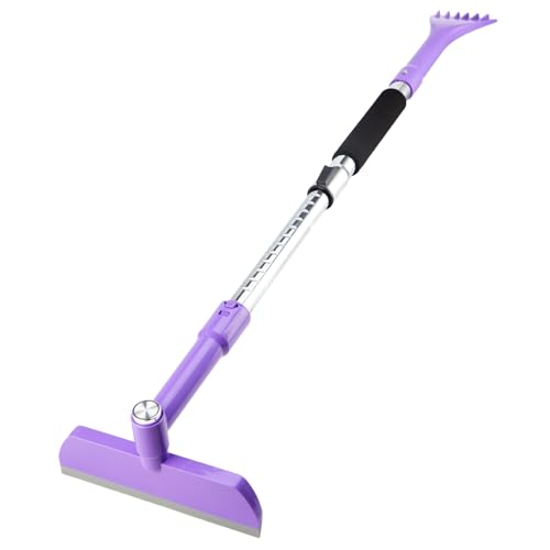 49.2" Snow Brush & Ice Scraper for Car Windshield, Upgraded Extendable Snow Brush with 360° Pivoting Brush Head and Foam Grip for Car Auto Truck SUV