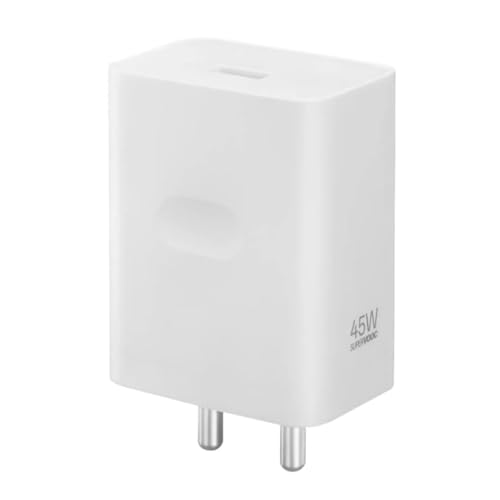 Image of BLACKSHEEP 45W SuperVOOC Fast Charger Adapter Compatible with Oppo Reno 11 /Reno 10 /Reno 11 pro /F25 Pro /F23 /F21s Pro /realme 12x 5G,12 5G,12+,12 Pro+,12 Pro- White, (Adapter & Cable)