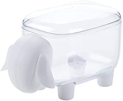 JYYBN Cotton Swab Storage Box with Lid Transparent Cotton Swab Cosmetic Small Box Desktop Cotton Swab Box Makeup Cotton Box Finishing Box (Color : White)
