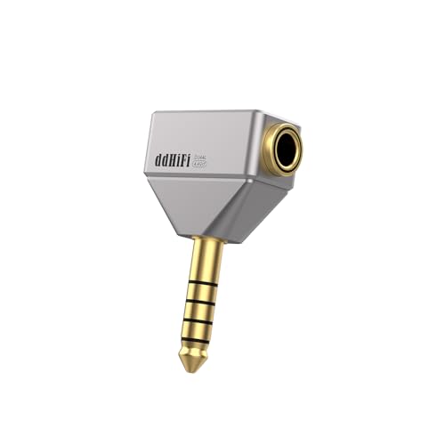 ddHiFi DJ44L オーディオアダプター 4.4mm バランスメス - 4.4mm オス L字型出力アダプター