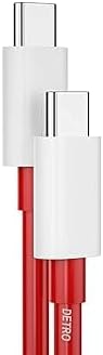 Original Warp Charge 65W Cable Compatible with One Plus Nord/Nord 2/ Nord C Charging Cable Replacement, 65W [10V~6.5A] Type-C to Type-C Warp Charger Adapter Cable-Re (APR169)