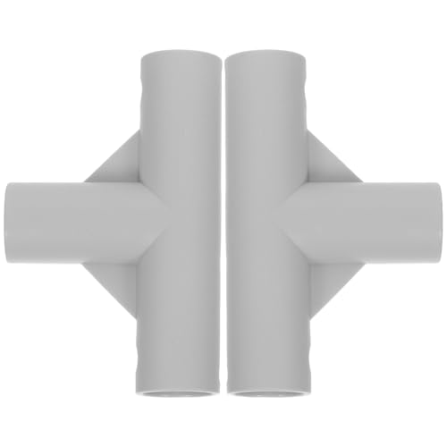 JOINPAYA Conector en T de Plástico para Tubería 3 Vías, 2 Piezas para Instalación de Valla de Seguridad Infantil en Interiores, Accesorio para Corral de Bebés Fácil Montaje