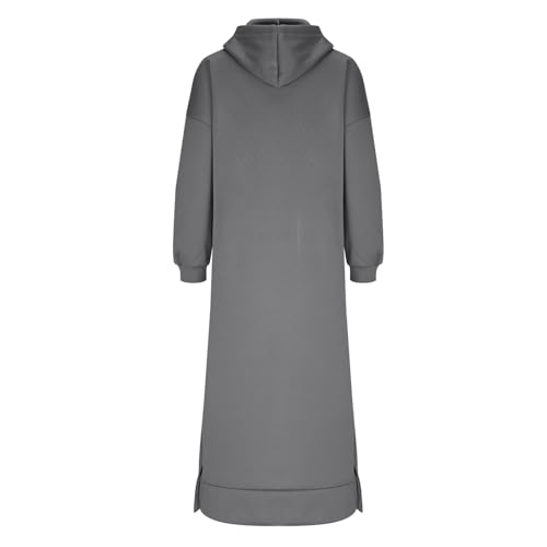 Long Hoodies for Women Plus Size Fleece Pullover Hoodie Dress Long Sleeve Hoodie Jacket Maxi Dress with Pocket4