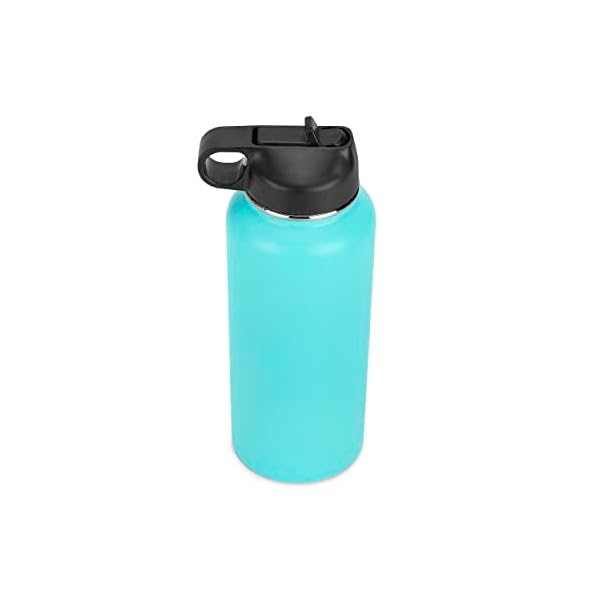 makerflo 32 oz Teal Hydro Powder Coated Tumbler - 25 Pack Sipper Water Bottle | Craft-Ready for DIY Gifts & Personalization (Laser Engravable, UV DTF, Epoxy, Vinyl) - Not for sublimation and DTF - Image 5