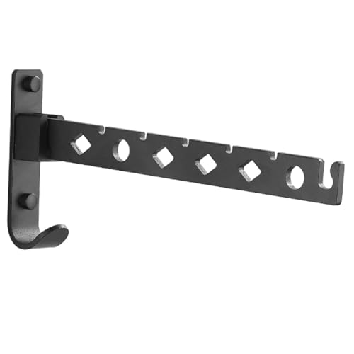 KOCKSHION 免打孔折りたたみ壁掛け物干しラック 高耐久アルミ製 省スペース設計 室内外対応 洗濯物収納用ハンガーホルダー ベランダ浴室キッ