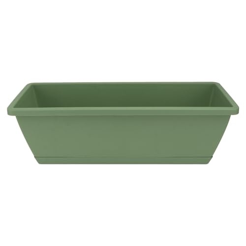 DOITOOL Vaso Per Piante Da Giardino Rettangolare Verde Chiaro, Fioriera Per Orto Da Balcone, Vasca Per Piantare Robusta Drenaggio, Adatta a Giardinaggio Domestico e Vivai