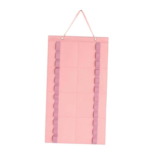 DYNWAVE Taekwondo Belt Display Wall Hanging Karate Belt Display Rack Felt Cloth Martial Arts Belts Organizer for MMA Taekwondo Boxing, Pink