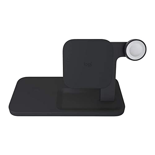 Logitech Powered 3-in-1 Qi Wireless Charging Dock (Graphite)