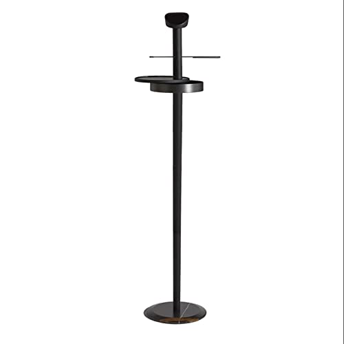 GRFIT Perchero de Pie Perchero de Madera extraíble for Sala de Estar en casa, Base de mármol, Tipo de Suelo, Perchero Colgante Multifuncional for Adultos Perchero para Abrigos (Color : Brass)