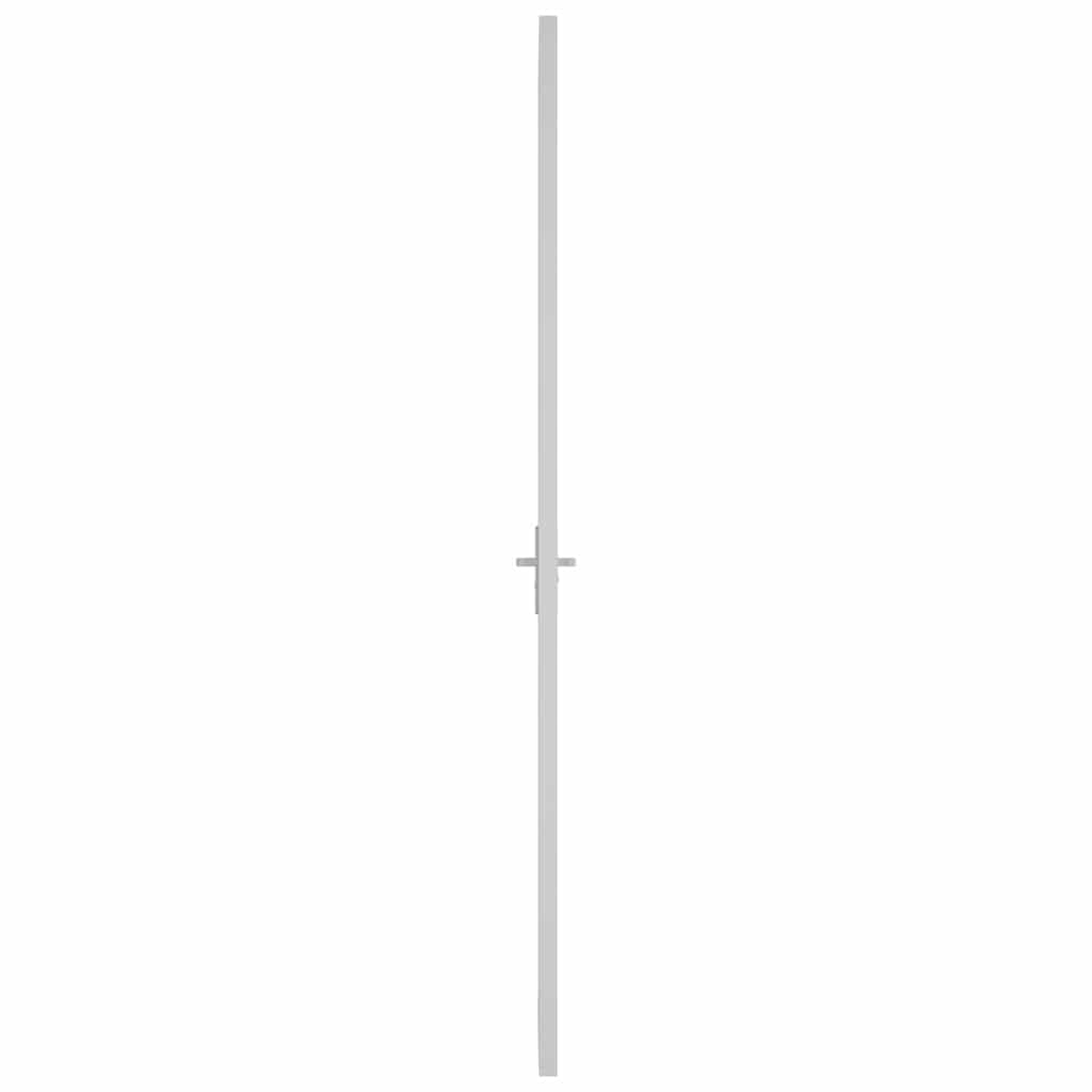 Drzwi wewnętrzne 102,5 x 201,5 cm białe szkło ESG i aluminiumSprzęt Materiały budowlane Drzwi domowe