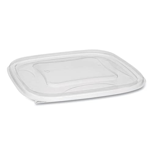 212 Main Recycled Plastic Square Flat Lid Clear - 7 in.
