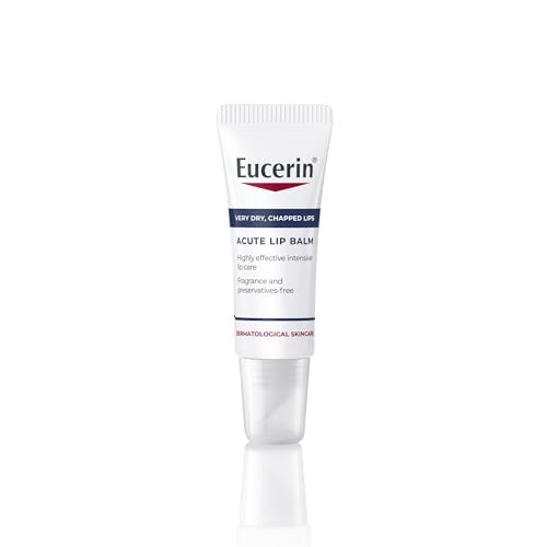 Eucerin Acute Lip Balm 10ml, Nourishing Lip Care for Very Dry, Chapped Lips, Dry Lips Treatment with Ceramides and Natural Ingredients