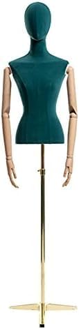 Torso Mannequin Stand, Female Mannequin Torso Dress Form, 150-230CM Height Adjustable Half Body Woman Manikin for Shop Clothing Store, Sturdy Di