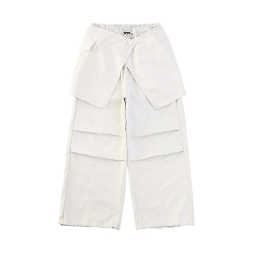 Moonker Girls Wide Leg Casual Pants Elastic High Waisted Solid Color Detachable Straight Joggers Trendy Comfy3