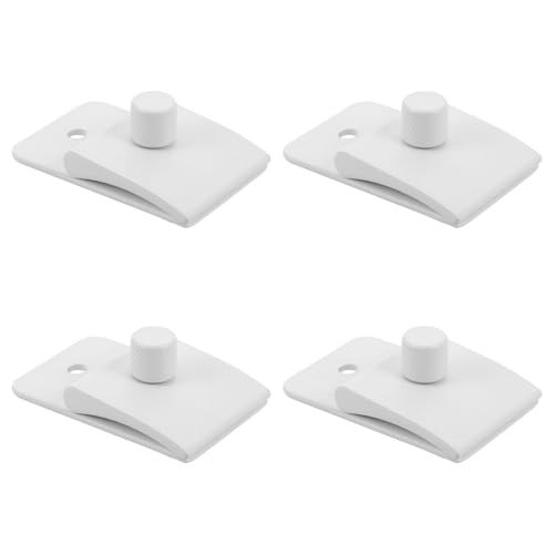 NIYANGLE Clip da Parete per Arazzi 4 Pezzi in Ferro Bianco, Morsetti Decorativi per Tappezzeria e Coperte, Supporti Resistenti per Appendere Pannelli Tessili in Soggiorno e Camera da Letto