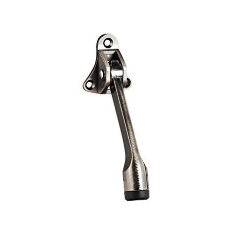 Tope de puerta de madera con pedal hecho de material resistente en bronce 2