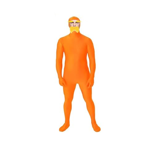 Combinaison à capuche orange adulte unisexe costume d'Halloween drôle