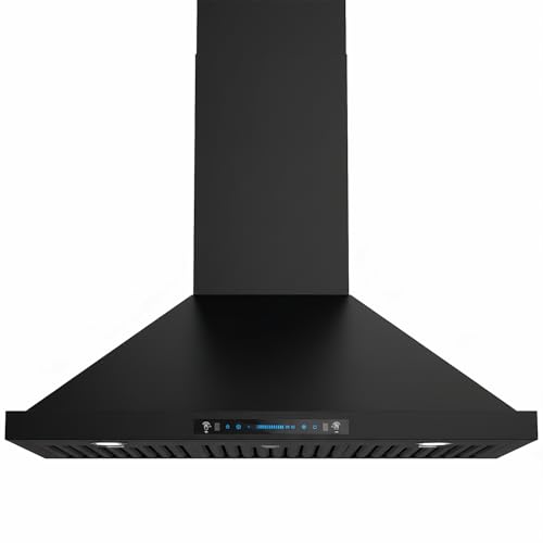 JOCO 36-Inch Black Range Hood with Remote Control
