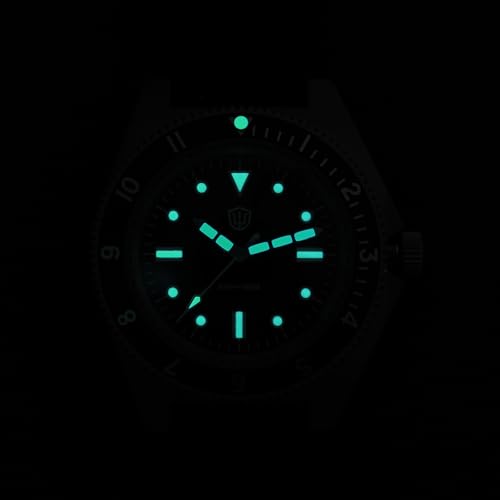 Image of watchdives VH31 Quartz Watch, WD1972 Military Diver Watches Sapphire Crystal Luxury Wristwatch 200m Waterproof Watch for Men (Black)
