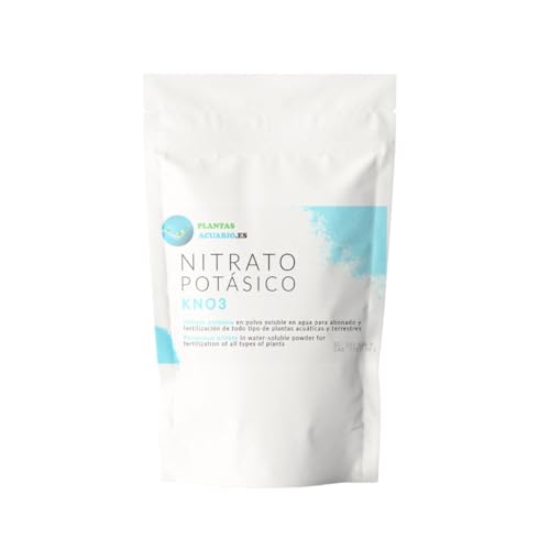 Nitrato de Potasio 1Kg, Abono Nitrato Potasico Fertilizante hidrosoluble para Plantas de Jardín y Acuario (KNO3)