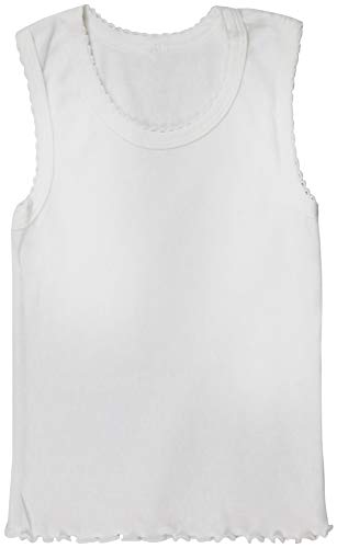 Image of ToBeInStyle Girl's 4 Pack 100% Cotton Ruffle Hem Tank Tops Super Soft Undershirts