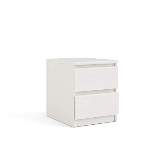 Tvilum Scottsdale 2 Drawer Nightstand, 15.91 In X 19.69 In X 19.49 In (D X W X H), White Woodgrain #TOP2