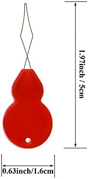 박 모양의 플라스틱 바늘 스레더 30개, 플라스틱 와이어 루프 DIY 바늘 스레더 핸드 머신 바느질 도구, 바느질 공예용, 투명 상자 포함, 4가지 색상 랜덤 — 사진 3