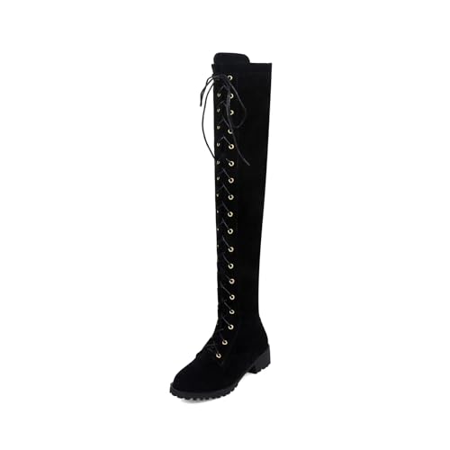 Bottes au-dessus du genou à bout rond pour vos soirées en club